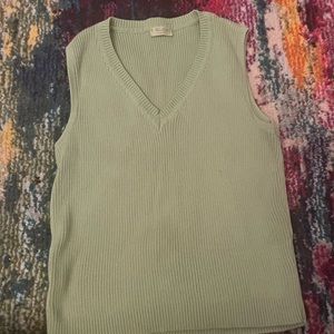 lime green sweater vest